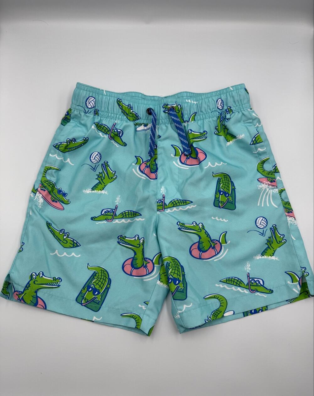 ZeroXposur Boys Size 7 Swim Trunks Crocodile Print Quick Dry Board Shorts